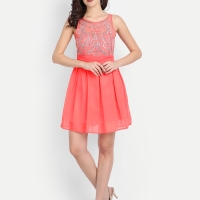 Embellished Print Crepe Midi Dress for Women – Shop Trendy Styles | 9 Impression